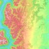 Mapa topográfico Oakdale, altitude, relevo