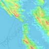 Mapa topográfico San Francisco, altitude, relevo