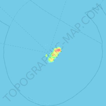 Mapa topográfico Monhegan Island Plantation, altitude, relevo