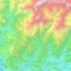 Mapa topográfico Annapurna, altitude, relevo