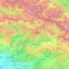 Mapa topográfico Racha-Lechkhumi and Lower Svaneti, altitude, relevo