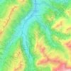 Mapa topográfico Reichenbach im Kandertal, altitude, relevo