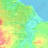 Mapa topográfico Paraipaba, altitude, relevo