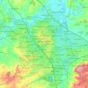 Mapa topográfico Milton Keynes, altitude, relevo
