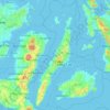 Mapa topográfico Cebu, altitude, relevo