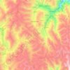Mapa topográfico Margos, altitude, relevo