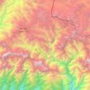Mapa topográfico मनाङ, altitude, relevo