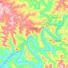 Mapa topográfico Nova Erechim, altitude, relevo