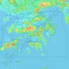 Mapa topográfico Hong Kong, altitude, relevo