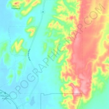 Mapa topográfico Nauiyu, altitude, relevo