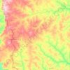 Mapa topográfico Amambai, altitude, relevo