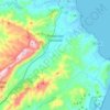 Mapa topográfico Thiniscole/Siniscola, altitude, relevo