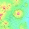 Mapa topográfico Parque Nacional Sajama, altitude, relevo