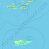 Mapa topográfico Islas Vírgenes de los Estados Unidos, altitude, relevo