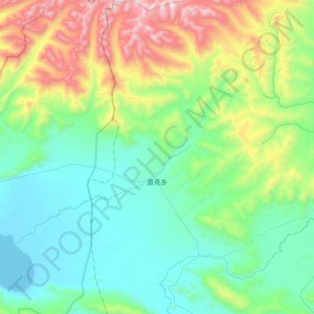 Mapa topográfico Chig, altitude, relevo