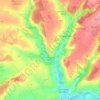 Mapa topográfico Domart-en-Ponthieu, altitude, relevo