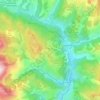 Mapa topográfico Sauze, altitude, relevo