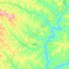 Mapa topográfico Paranaíba, altitude, relevo