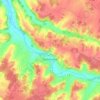Mapa topográfico Chaumussay, altitude, relevo