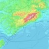 Mapa topográfico Kobe, altitude, relevo