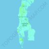 Mapa topográfico Tilghman Island, altitude, relevo