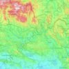 Mapa topográfico okres Trutnov, altitude, relevo