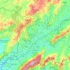 Mapa topográfico Extrema, altitude, relevo