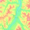 Mapa topográfico Tupirama, altitude, relevo