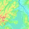 Mapa topográfico Jardim São Luís, altitude, relevo