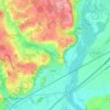 Mapa topográfico Villieu-Loyes-Mollon, altitude, relevo