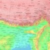 Mapa topográfico Brahmaputra, altitude, relevo