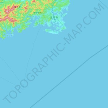 Mapa topográfico Shima, altitude, relevo