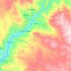 Mapa topográfico Yunga, altitude, relevo