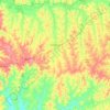 Mapa topográfico Contenda, altitude, relevo