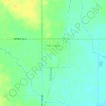 Mapa topográfico Swaledale, altitude, relevo