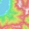 Mapa topográfico Faggeto Lario, altitude, relevo