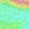 Mapa topográfico Bihar, altitude, relevo