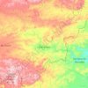 Mapa topográfico Correntes, altitude, relevo