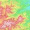 Mapa topográfico Conflent, altitude, relevo