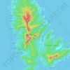 Mapa topográfico Taputapuatea, altitude, relevo