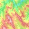 Mapa topográfico Pietrapertosa, altitude, relevo