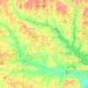 Mapa topográfico Angelina County, altitude, relevo