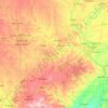 Mapa topográfico Missouri, altitude, relevo