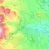 Mapa topográfico Loudes, altitude, relevo