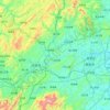 Mapa topográfico 涟源市, altitude, relevo