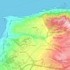 Mapa topográfico Oued Beni Messous, altitude, relevo