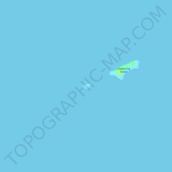 Mapa topográfico Guyam Island, altitude, relevo