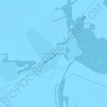 Mapa topográfico Новоромановка, altitude, relevo