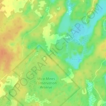 Mapa topográfico Rideau Trail, altitude, relevo