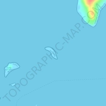 Mapa topográfico Orchid Island WLS, altitude, relevo